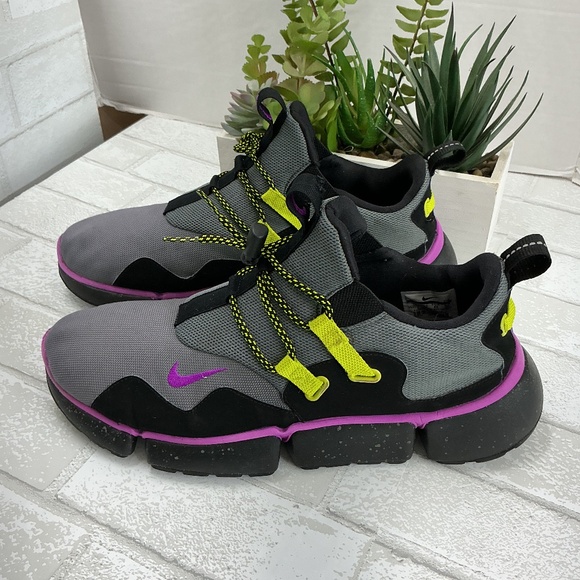 Nike Other - Nike Gray and Black Men's Shoes with Purple and Yellow Accents